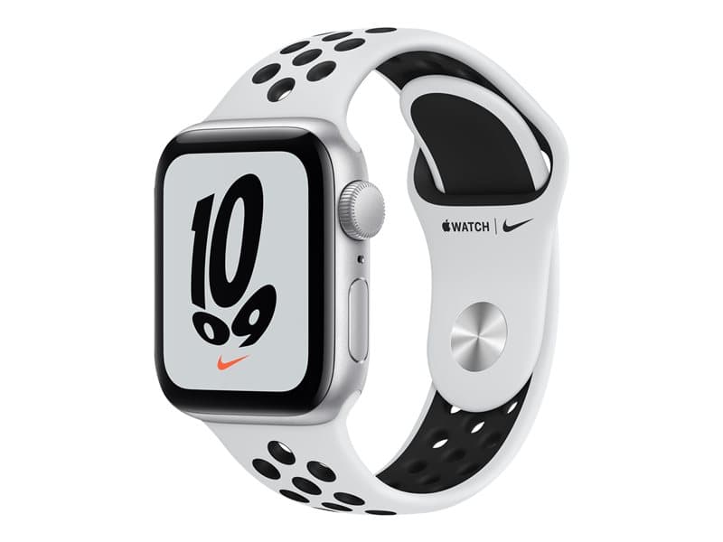 Apple Watch Nike SE (GPS) - silver aluminium - smart watch with Nike sport band - pure platinum/black - 32 GB-A2351