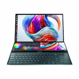 Asus ZenBook Pro Duo Notebook - UX581LV-H2034T Intel Core i7 10th Gen 32 GB RAM 1 TB SSD Windows 10 14 Inches ?Celestial Blue
