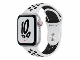 Apple Watch Nike SE (GPS + Cellular) - silver aluminium - smart watch with Nike sport band - pure platinum/black - 32 GB