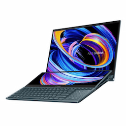 Asus Zenbook Pro Duo 15 OLED Notebook - UX582HM-H911WS 11th Gen Intel Core i9 32 GB RAM 1 TB SSD 15.6" Windows 10 Celestial Blue