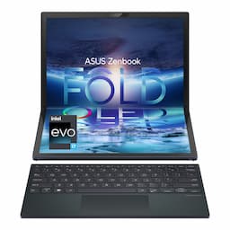 Asus Zenbook 17 Fold OLED(UX9702AA-MD023WS) Tech Black Thin and Light Laptop, Intel EVO Core i7 12th Gen, 17" (43.94 cm) 2.5K OLED Touch, 16GB RAM, 1TB SSD, Alexa, Face Login, 1.5 Kg, Windows 11 MS Office 2021