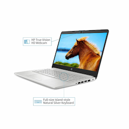 HP (3R496PA#ACJ) 14s-cf3006tu 3R496PA Core i3 10th Gen Windows 10 Home Laptop (4 GB RAM, 1 TB HDD, Intel UHD Graphics, 35.56cm, MS Office, Natural Silver)