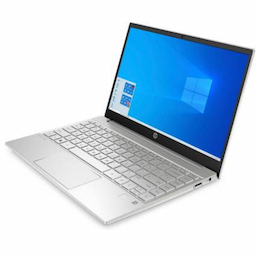 HP (4J0X9PA#ACJ) Pavilion Ryzen 7 Octa Core 5700U 16 GB 512 GB SSD Windows 10 Home 2 GB Graphics 14-EC0007AX Thin and Light Laptop 14 inch, Natural Silver, 1.41 kg