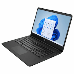 HP 14S-DQ3033TU HP(637S4PA#ACJ) Laptop 8GB 256GB SSD Windows 11 MS Office Jet Black 1.46Kg Intel Pentium N6000 14-inch.