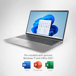 Dell Inspiron 3511 (D560864WIN9S)Platinum Silver Laptop, i5-1135G7, 8GB DDR4, 512GB SSD, NVIDIA GEFORCE MX350 2GB GDDR5, 15.6" (39.62Cms) FHD WVA AG, Win 11+ MS Office 21