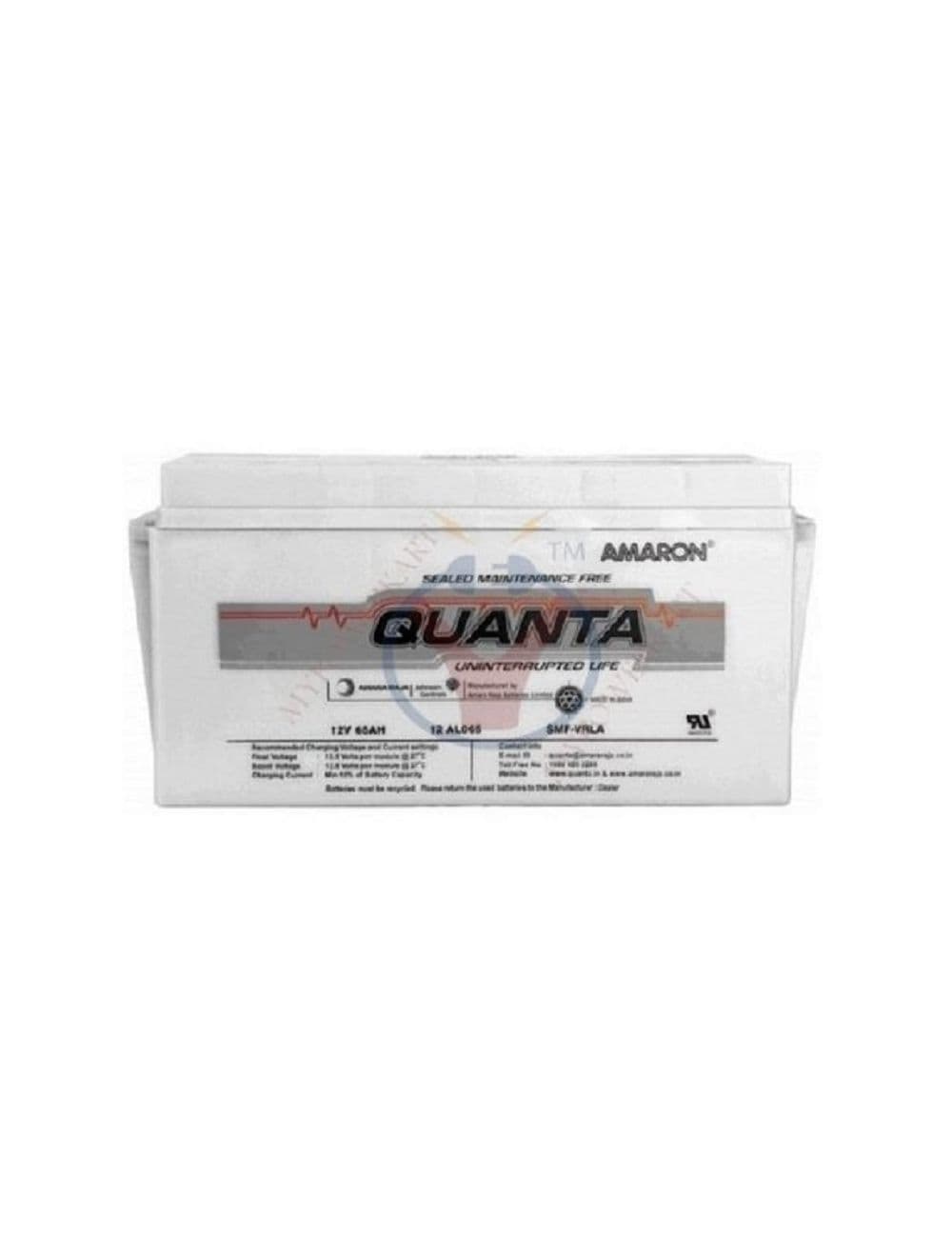 Amaron Quanta 12V SMF VRLA Battery, 65AH
