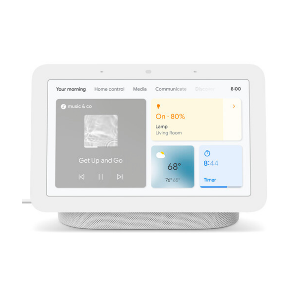 Google Nest Hub GA01331-IN Smart Speaker, Chalk