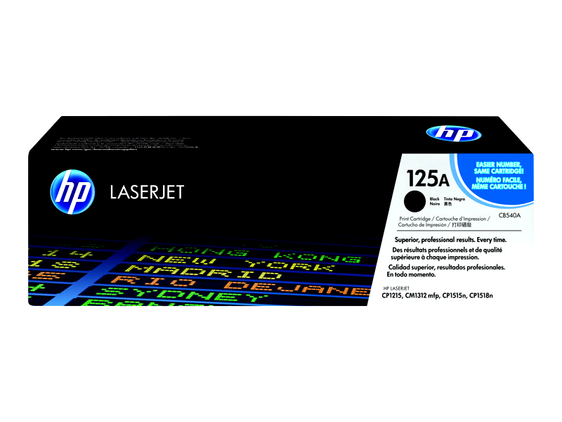 HP 125A - Black - Original - LaserJet - Toner Cartridge (CB540A)
