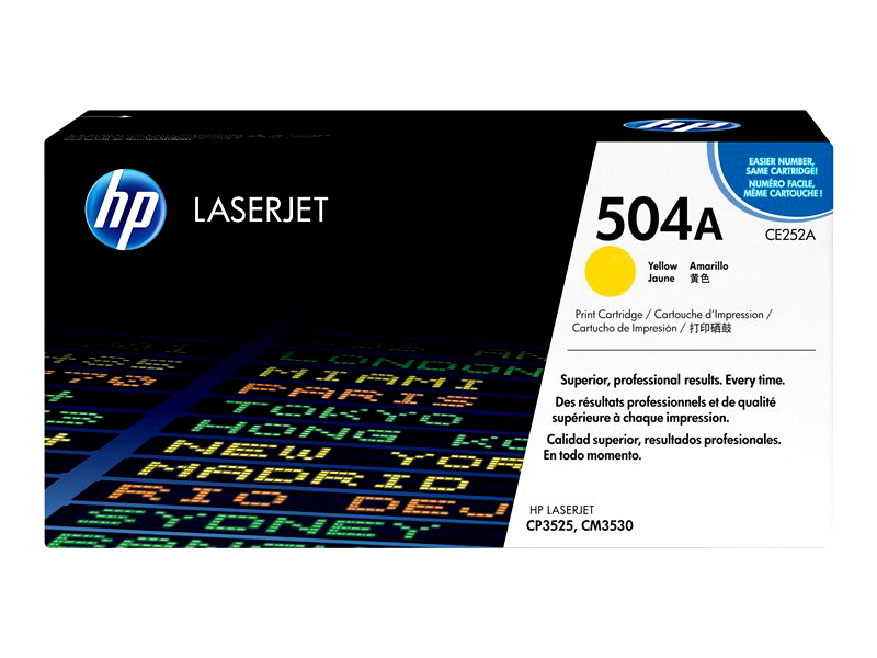 HP 504A - Yellow - Original - LaserJet - Toner Cartridge (CE252A)