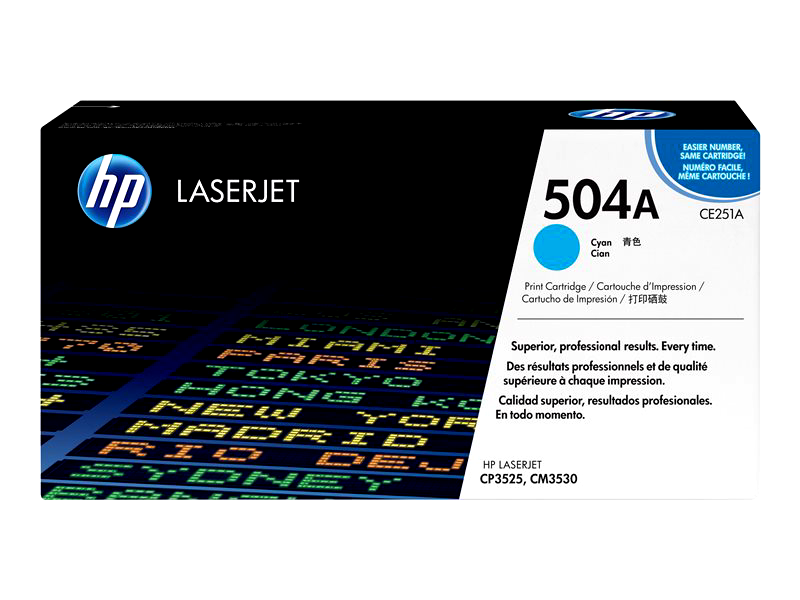 HP 504A - Cyan - Original - LaserJet - Toner Cartridge (CE251A)