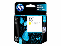 HP 18 - yellow - original - ink cartridge