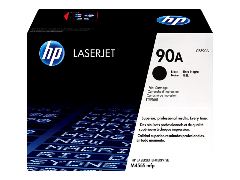 HP 90A - black - original - LaserJet - toner cartridge (CE390A)