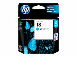 HP 18 - cyan - original - ink cartridge