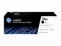 HP 36A - 2-pack - black - original - LaserJet - toner cartridge (CB436AF)