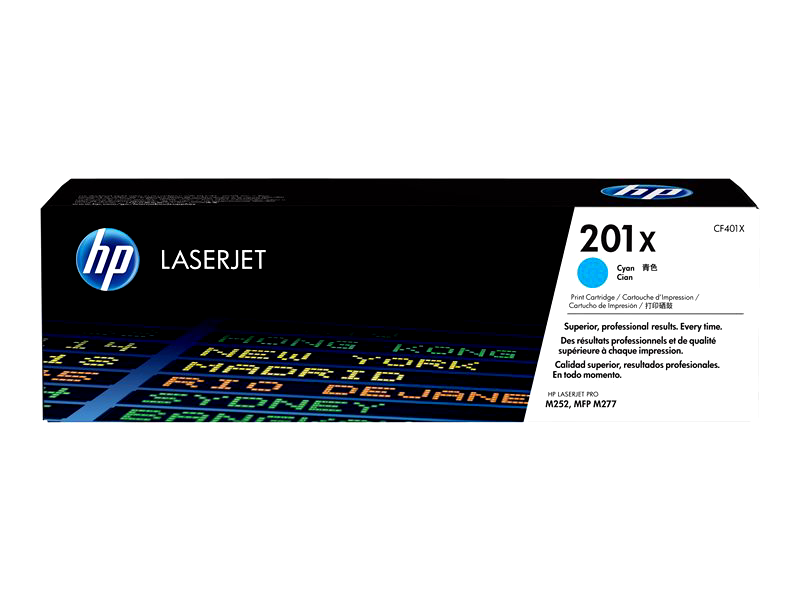 HP 201X - High Yield - Cyan - Original - LaserJet - Toner Cartridge (CF401X)
