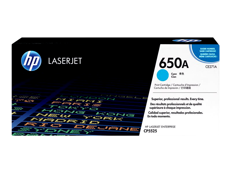 HP 650A - Cyan - Original - LaserJet - Toner Cartridge (CE271A)