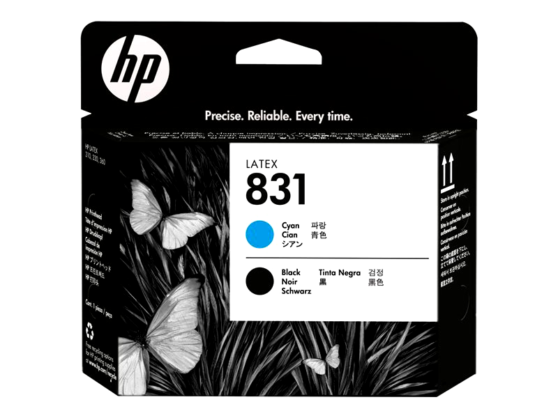HP 831 - black, cyan - printhead