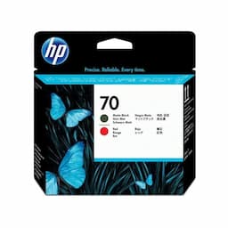 HP 70 - red, matte black - printhead