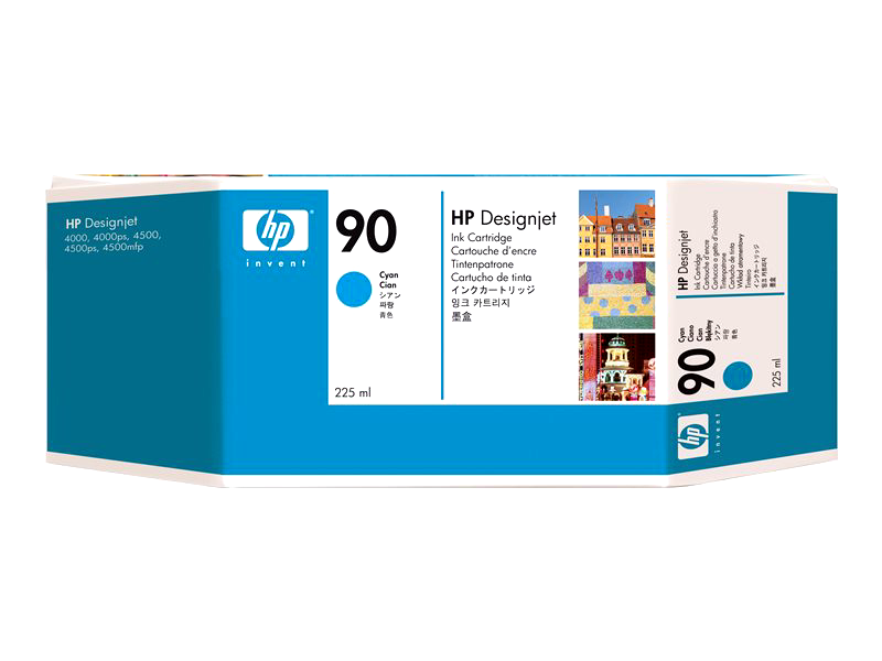 HP 90 - cyan - original - ink cartridge