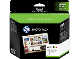 HP 680 Photo Value Pack-30 sht/4 x 6 in - 4WM98A Black / Tri-color 0.3 Kg
