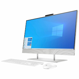 HP AIO Core i5 10th Gen 23.8-inch FHD with Alexa Built-in 8GB 512GB SSD Wireless Keyboard & Mouse Win 10 MS Office 2019 Natural Silver