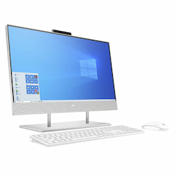 HP AIO Core i5 10th Gen 23.8-inch FHD with Alexa Built-in 8GB 512GB SSD Wireless Keyboard & Mouse Win 10 MS Office 2019 Natural Silver