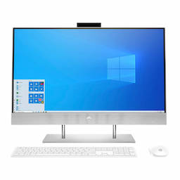 HP AIO Core i5 10th Gen 23.8-inch FHD with Alexa Built-in 8GB 512GB SSD Wireless Keyboard & Mouse Win 10 MS Office 2019 Natural Silver