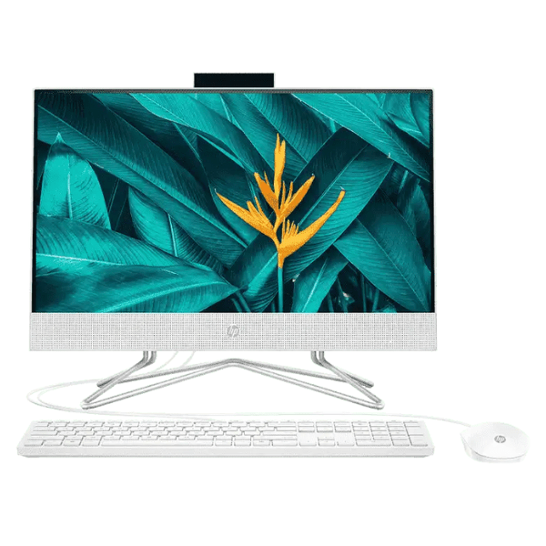 HP 6F966PA#ACJ All-in-One 22-dd2686in PC, Intel Pentium Silver, 8 GB RAM, 512 GB SSD, Windows 11 21.5 Inches 5.7 Kg - White
