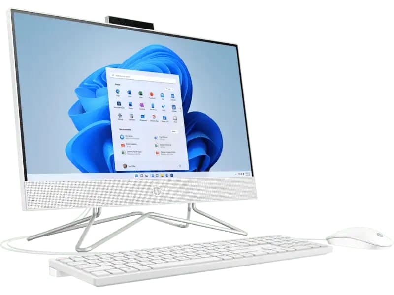 HP 22-dd2342 All-in-One Desktop PC, Intel Celeron processor, 4 GB DDR4, 1 TB HDD, Intel UHD Graphics 600, 21.5" FHD Display, 5.7 kg, Windows 11 Home, White