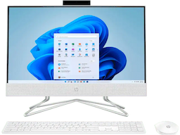 HP 6P005PA All-in-One in PC 22-dd0480 8 GB RAM, 512 GB SSD, AMD Ryzen 3 3250U, 21.5 Inches display, Snow White