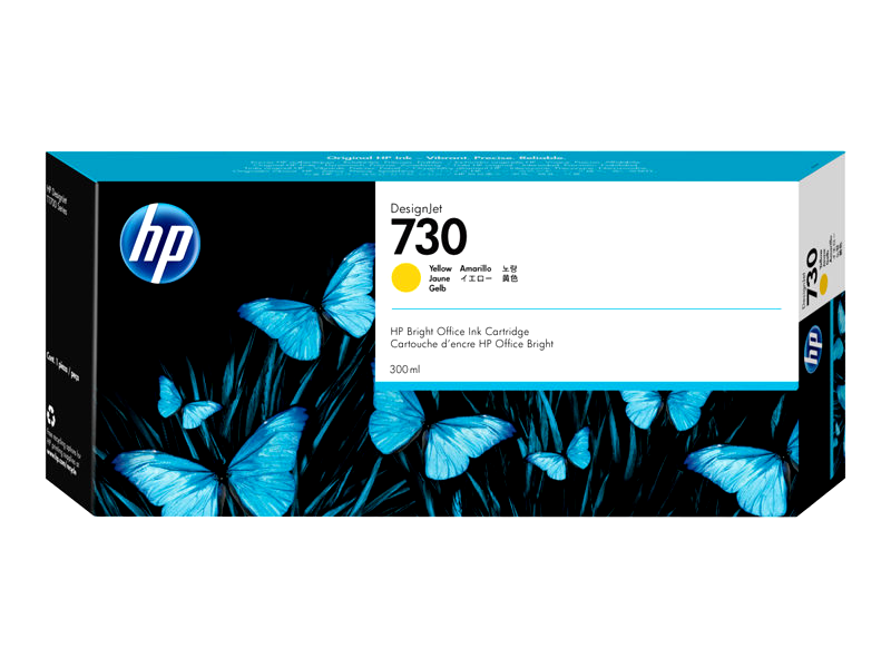 HP 730 300-ml Yellow DesignJet Ink Cartridge (P2V70A)