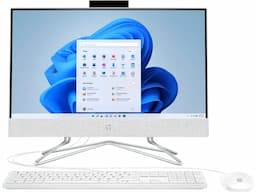 HP 22-dd2342 All-in-One Desktop PC, Intel Celeron processor, 4 GB DDR4, 1 TB HDD, Intel UHD Graphics 600, 21.5" FHD Display, 5.7 kg, Windows 11 Home, White
