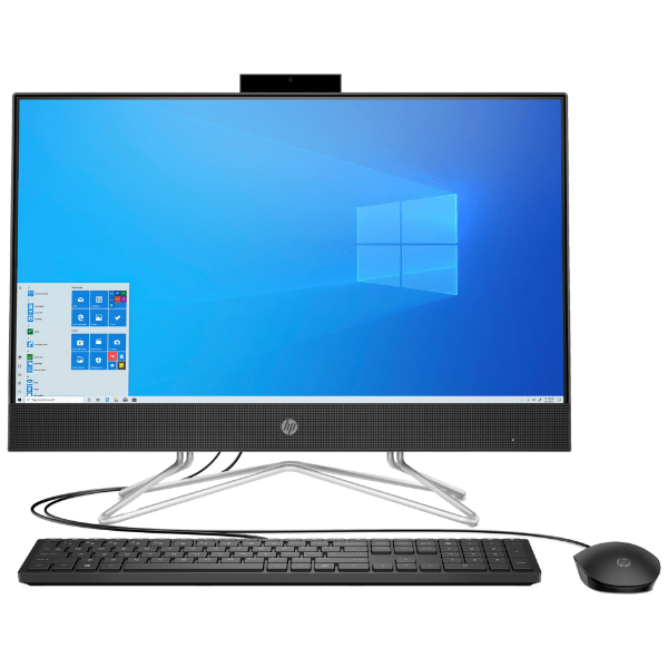 HP 24-df0215in 1V6D6AA#ACJ All-in-One Desktop, 23.8 Inches, 8 GB, 256 GB, Windows 10, AMD Ryzen 3 3250U, Jet Black