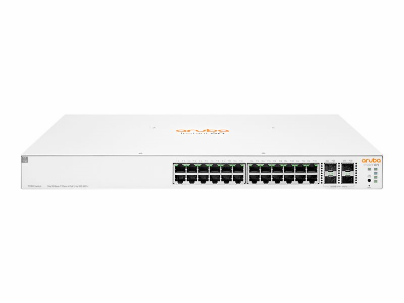 HPE Aruba Instant On 1930 24G Class4 PoE 4SFP/SFP+ 370W Switch - switch - 28 ports - Managed - rack-mountable