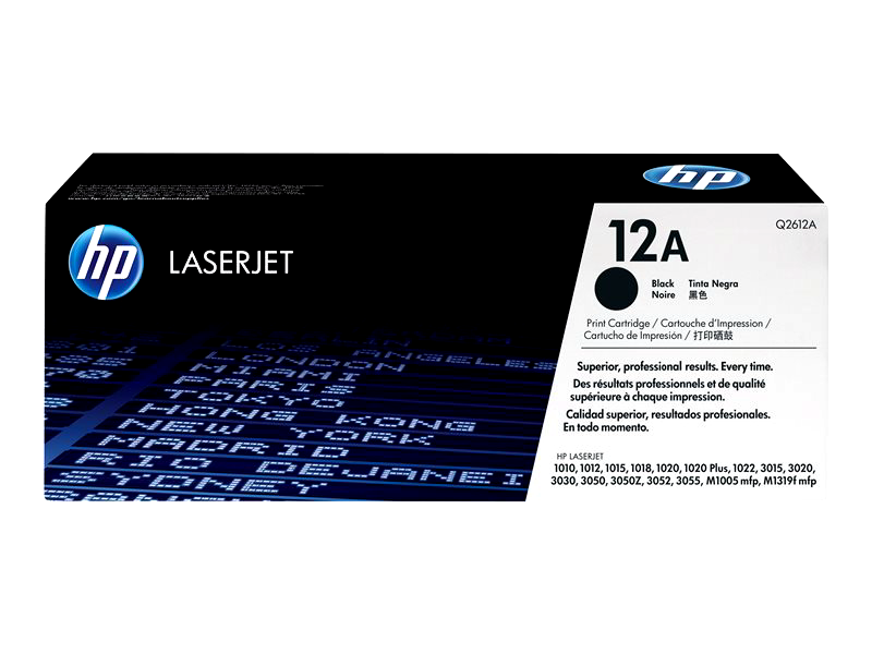 HP 12A - black - original - LaserJet - toner cartridge (Q2612A)