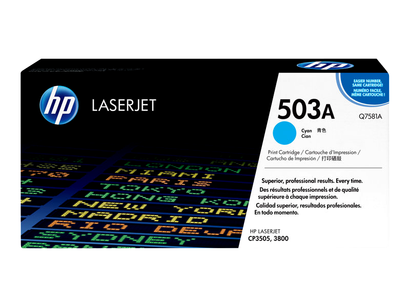 HP 503A - cyan - original - LaserJet - toner cartridge (Q7581A)