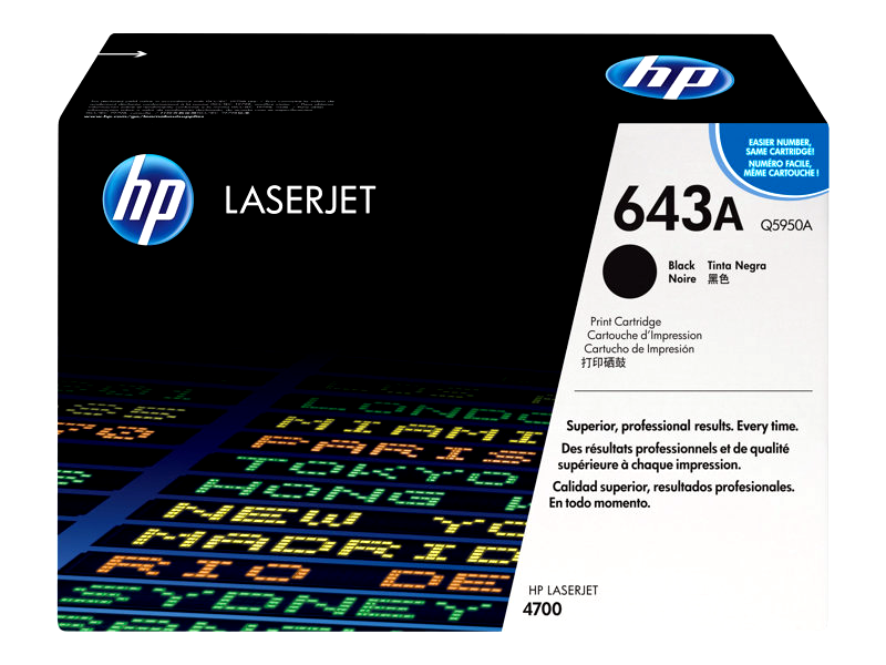 HP 643A - black - original - LaserJet - toner cartridge (Q5950A)