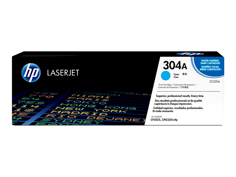 HP 304A - cyan - original - LaserJet - toner cartridge (CC531A)