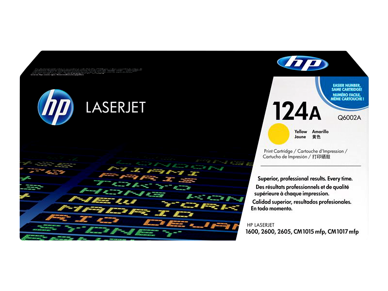 HP 124A - yellow - original - LaserJet - toner cartridge (Q6002A)