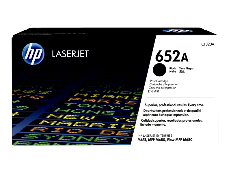 HP 652A - black - original - LaserJet - toner cartridge (CF320A)