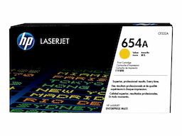 HP 654A - yellow - original - LaserJet - toner cartridge (CF332A)