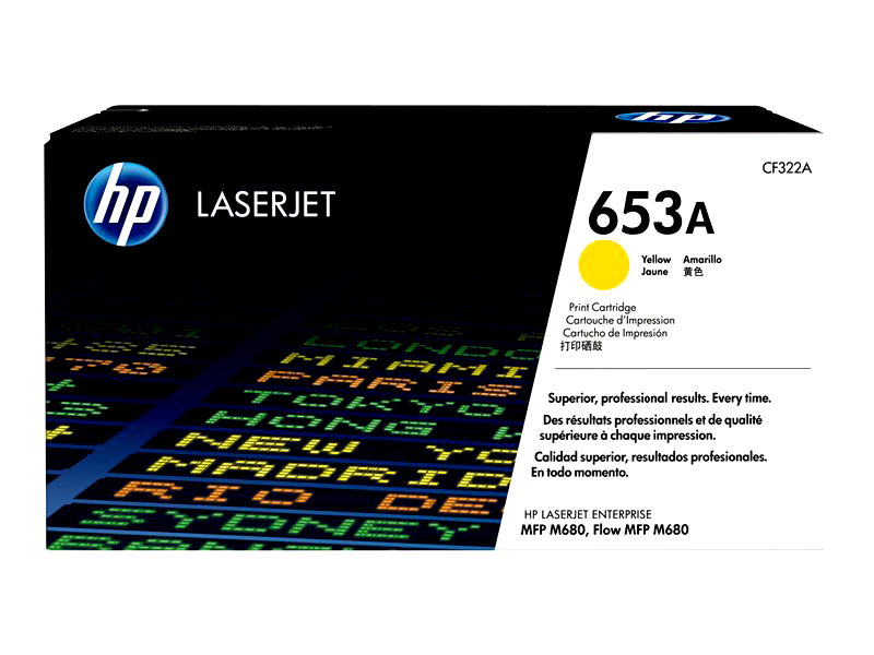 HP 653A - yellow - original - LaserJet - toner cartridge (CF322A)