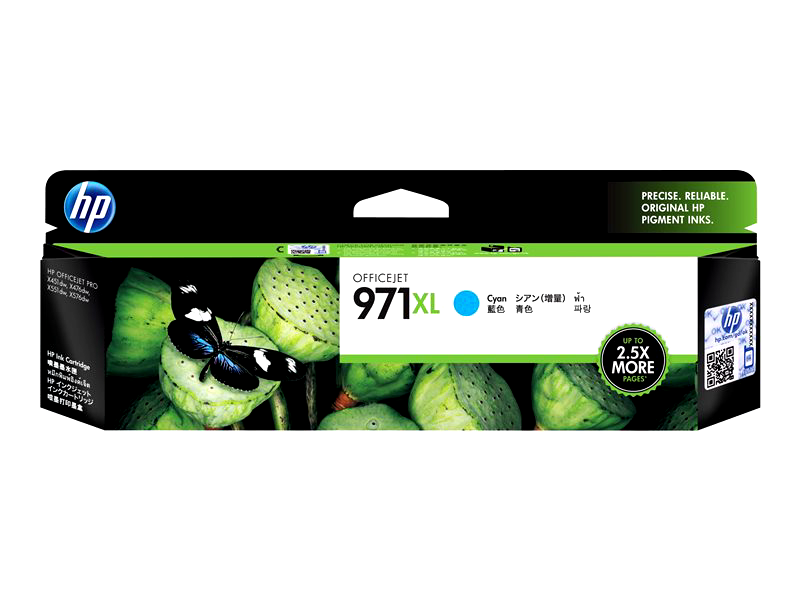 HP 971XL - High Yield - cyan - original - ink cartridge