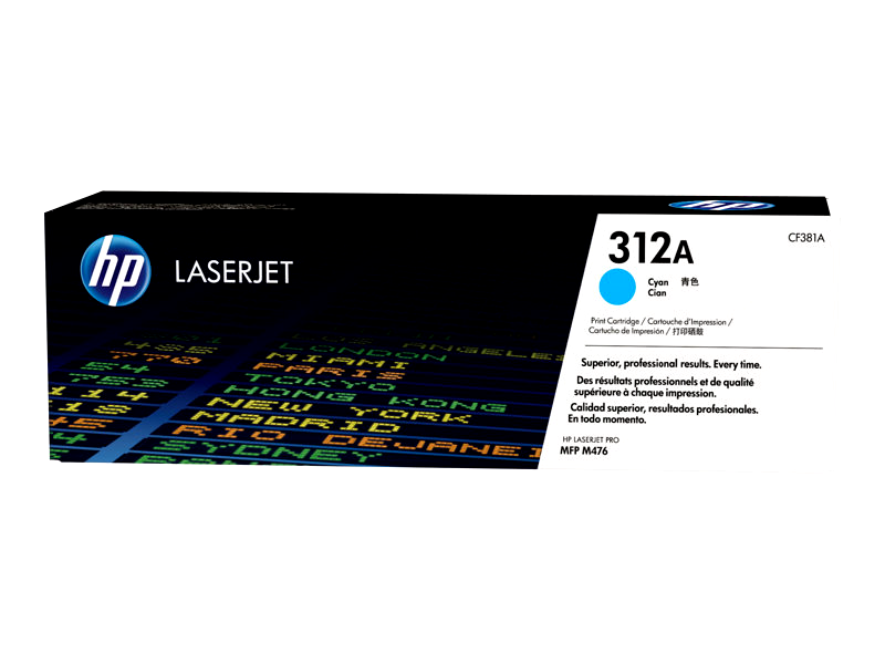 HP 312A - cyan - original - LaserJet - toner cartridge (CF381A)