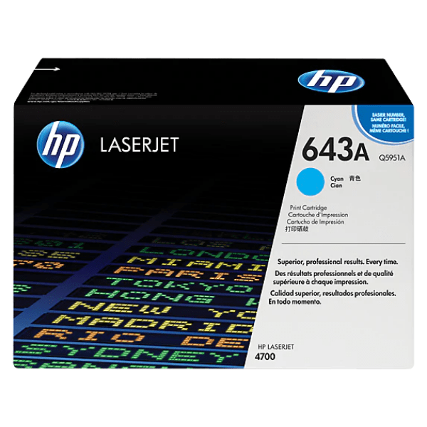 HP 643A - Q5951AC Cyan Original LaserJet Toner Cartridge