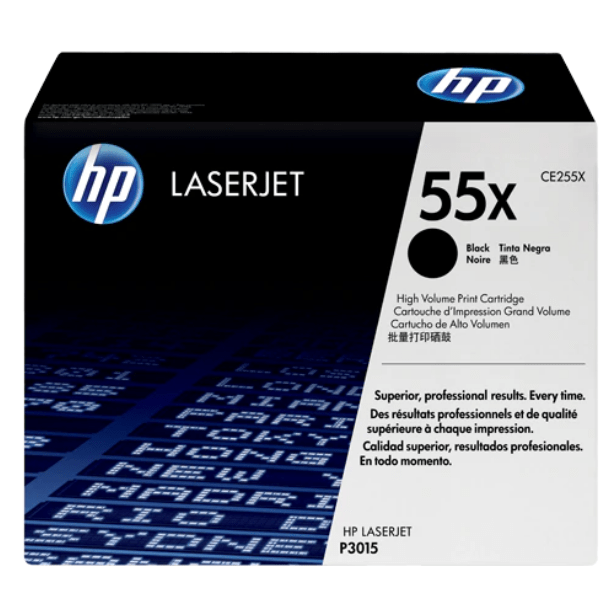 HP 55X High Yield Black LaserJet Toner Cartridge (CE255X)