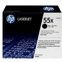 HP 55X High Yield Black LaserJet Toner Cartridge (CE255X)