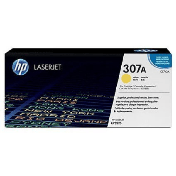 HP 307A - yellow - original - LaserJet - toner cartridge (CE742A)