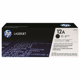 HP 12A Black Original LaserJet Toner Cartridge, Q2612A