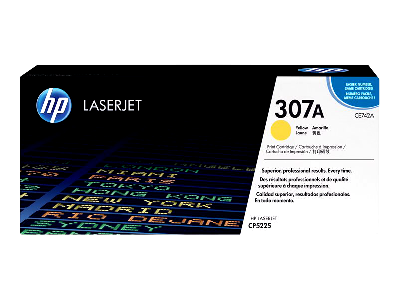 HP 307A - yellow - original - LaserJet - toner cartridge (CE742A)